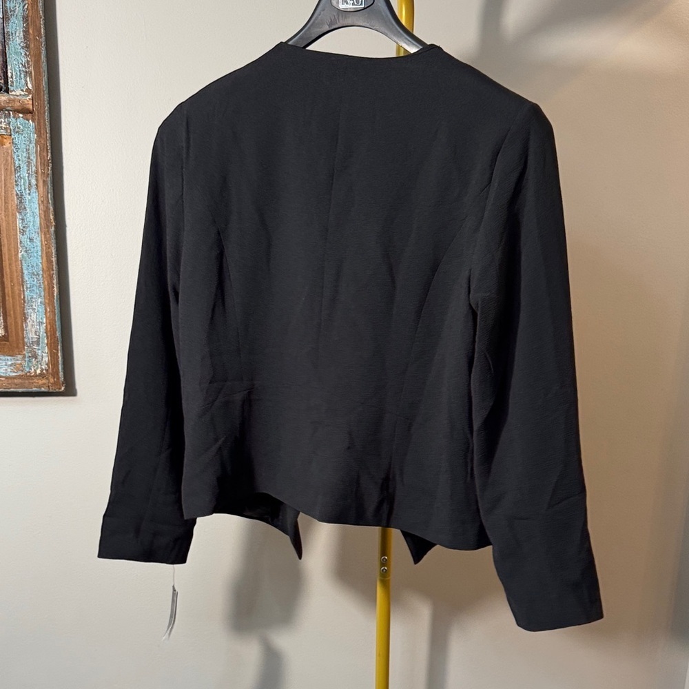 Gloria Vanderbilt Black Open-Front Blazer NWT 16 - Picture 4 of 10